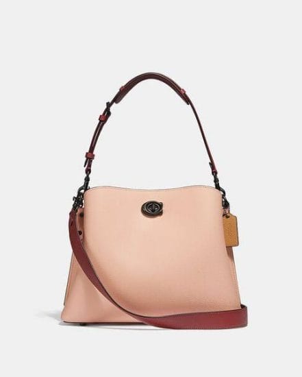 Fashion 4 Coach Willow Shoulder Bag In Colorblock With Signature Canvas Interior