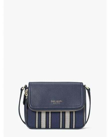 Fashion 4 - run around canvas stripe large flap crossbody
