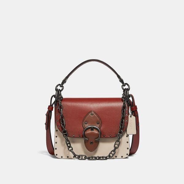Fashion 4 Coach Beat Shoulder Bag 18 In Colorblock With Rivets