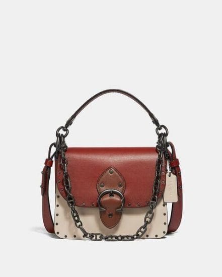 Fashion 4 Coach Beat Shoulder Bag 18 In Colorblock With Rivets