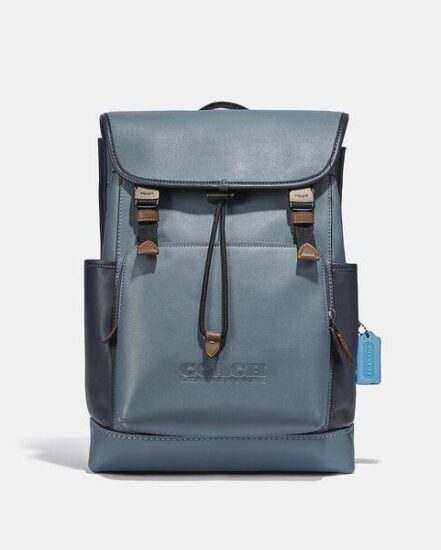 Fashion 4 Coach League Flap Backpack In Colorblock