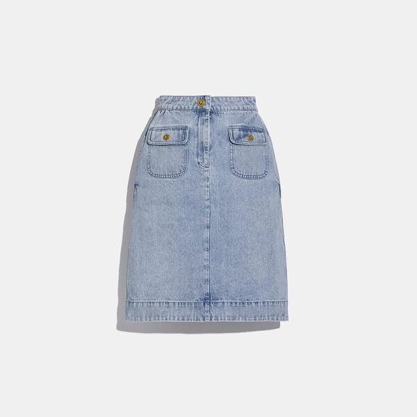 Fashion 4 Coach Washed Denim Skirt