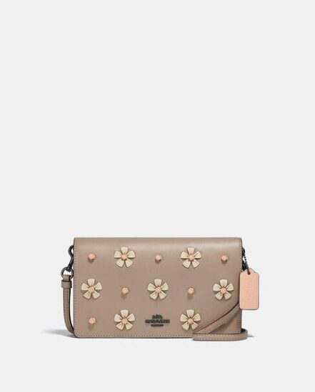 Fashion 4 Coach Hayden Foldover Crossbody Clutch With Tea Rose Knot