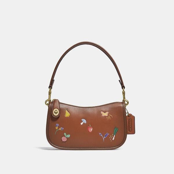 Fashion 4 Coach Swinger Bag With Garden Embroidery