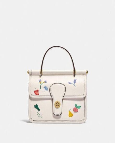 Fashion 4 Coach Willis Top Handle 18 With Garden Embroidery