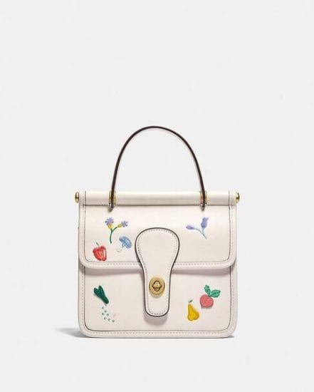 Fashion 4 Coach Willis Top Handle 18 With Garden Embroidery