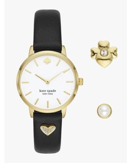 Fashion 4 - metro leather watch and charm set