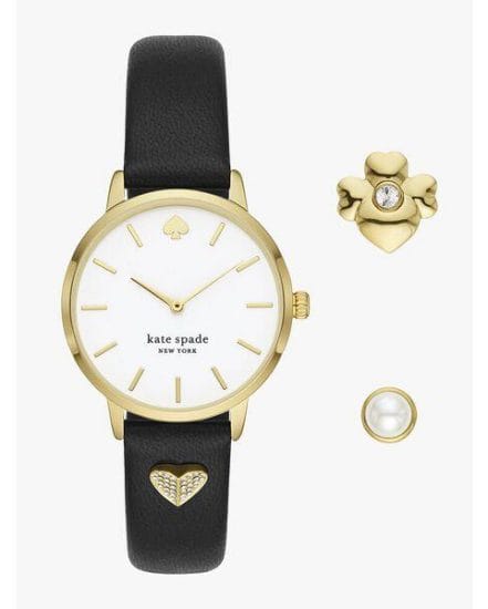 Fashion 4 - metro leather watch and charm set