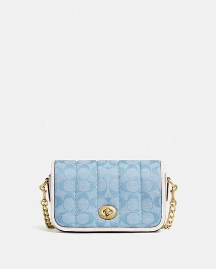 Fashion 4 Coach Dinky 18 In Signature Chambray With Quilting