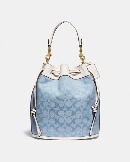 Fashion 4 Coach Field Bucket Bag In Signature Chambray
