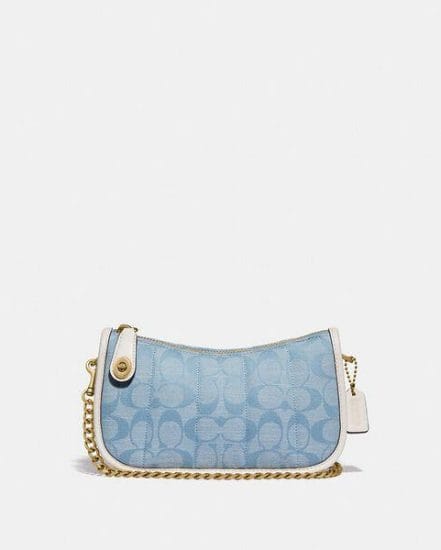 Fashion 4 Coach Swinger 20 In Signature Chambray With Quilting
