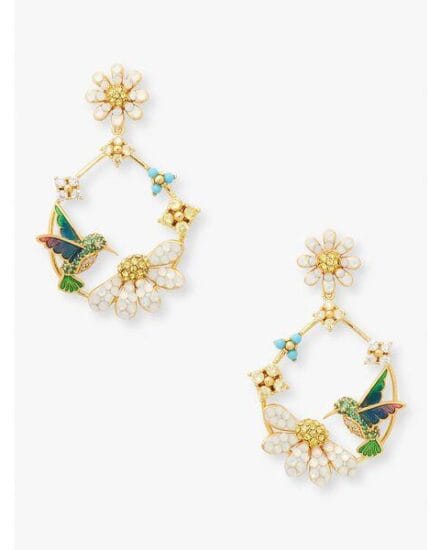 Fashion 4 - dazzling daisy hummingbird statement hoops