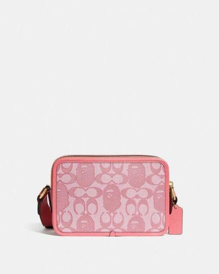 Fashion 4 Coach BAPE x Coach Box Crossbody In Signature Jacquard