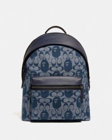 Fashion 4 Coach BAPE x Coach Charter Backpack In Signature Chambray