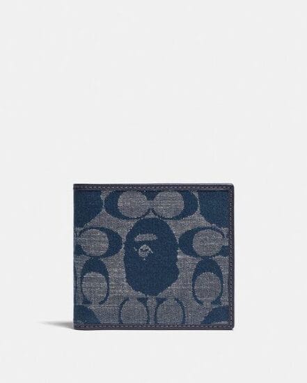 Fashion 4 Coach BAPE x Coach Coin Wallet In Signature Chambray