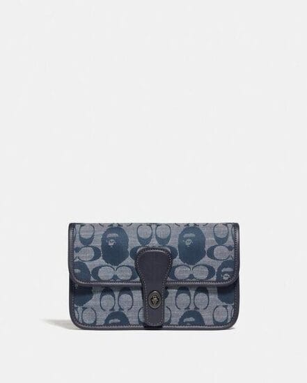 Fashion 4 Coach BAPE x Coach Turnlock Tab Belt Bag In Signature Chambray