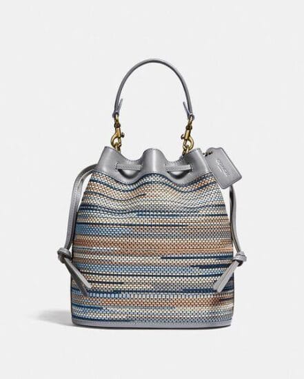Fashion 4 Coach Field Bucket Bag In Upwoven Leather
