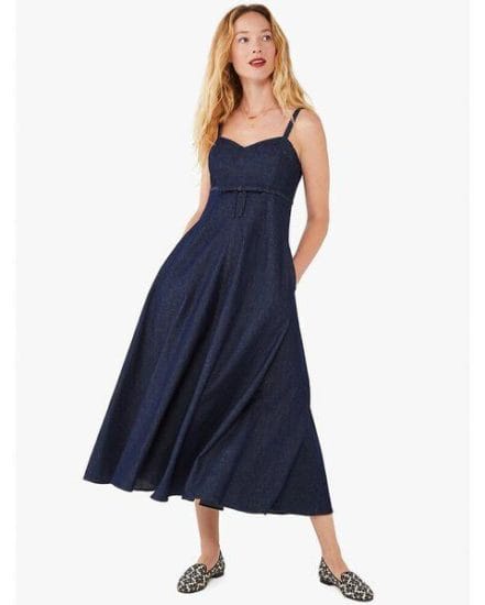Fashion 4 - denim bow-waist dress