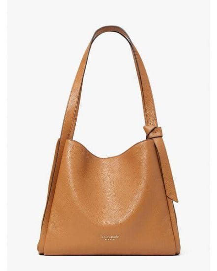 Fashion 4 - knott pebbled leather & suede large shoulder bag