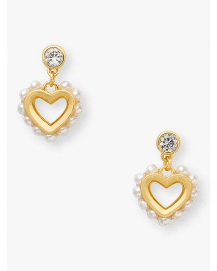 Fashion 4 - shining spade pearl drop earrings