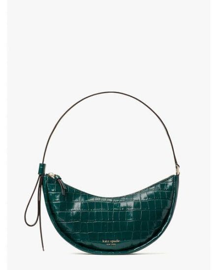 Fashion 4 - smile croc-embossed leather small shoulder bag