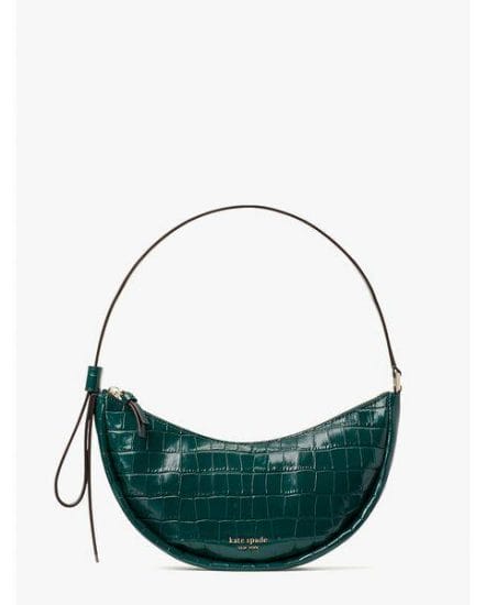 Fashion 4 - smile croc-embossed leather small shoulder bag