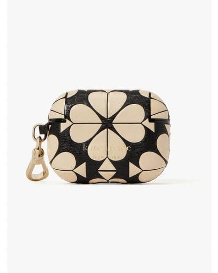 Fashion 4 - spade flower embossed leather airpods pro case