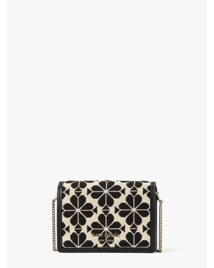 Fashion 4 - spade flower jacquard chain cardholder