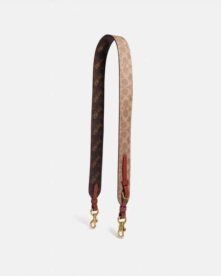Fashion 4 Coach Strap In Signature Canvas With Horse And Carriage Print