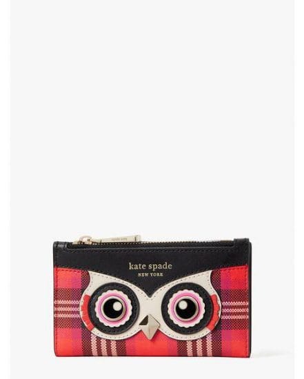 Fashion 4 - blinx plaid owl small slim bifold wallet