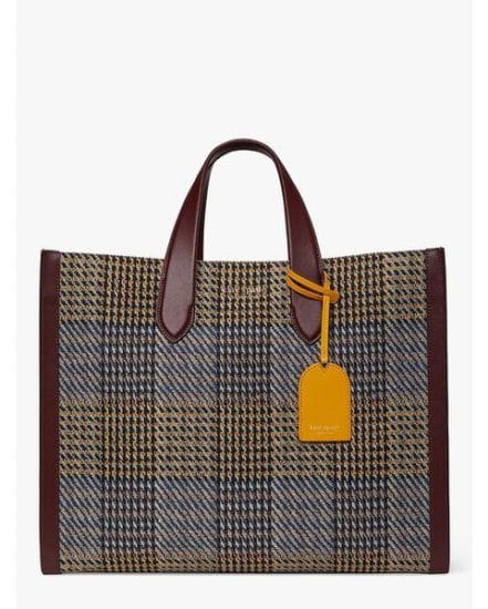Fashion 4 - manhattan plaid large tote