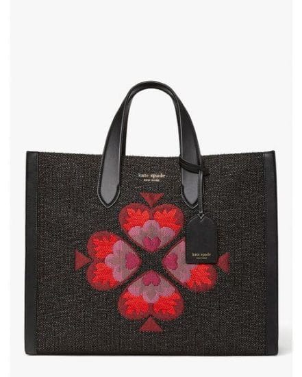 Fashion 4 - manhattan spade motif jacquard large tote