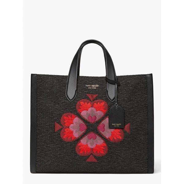 Fashion 4 - manhattan spade motif jacquard large tote