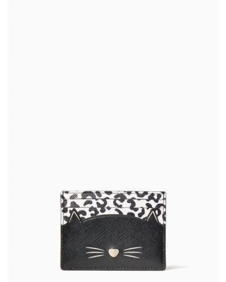 Fashion 4 - meow cat small slim cardholder