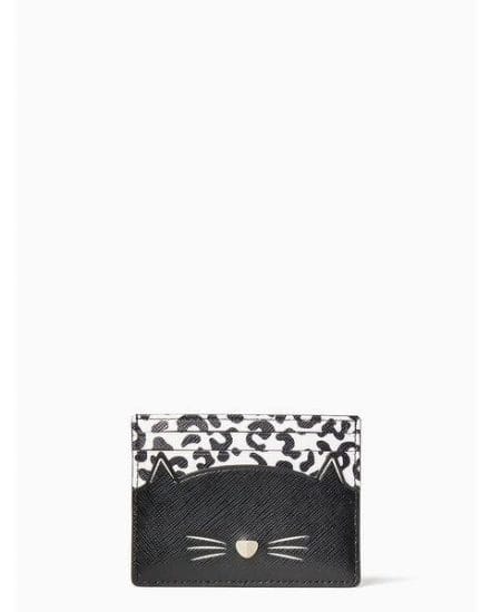 Fashion 4 - meow cat small slim cardholder