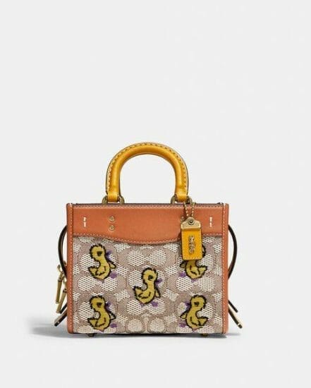 Fashion 4 Coach Rogue 17 In Signature Textile Jacquard With Duck Motif Embroidery