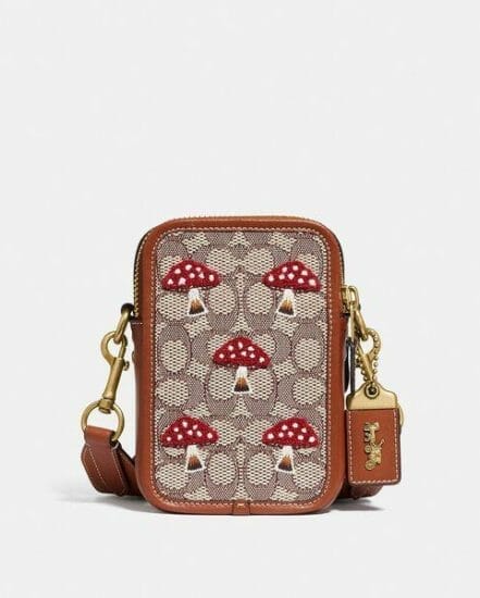 Fashion 4 Coach Rogue Crossbody 12 In Signature Textile Jacquard With Mushroom Motif Embroidery