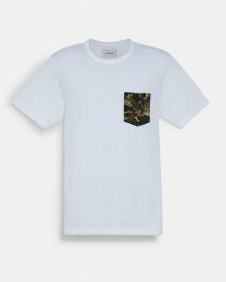Fashion 4 Coach Solid Camo Print Pocket T-Shirt In Organic Cotton
