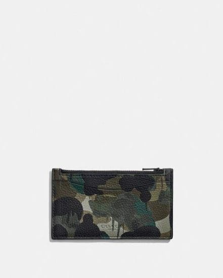 Fashion 4 Coach Zip Card Case With Camo Print