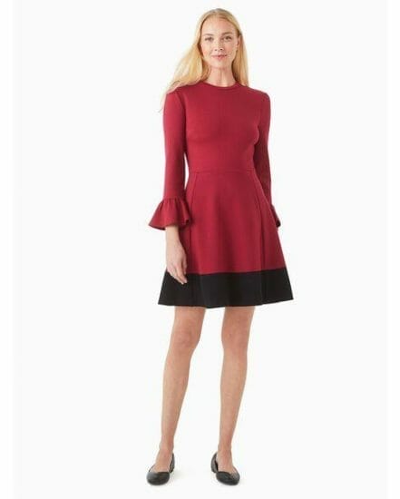 Fashion 4 - colorblock bell sleeve ponte dress