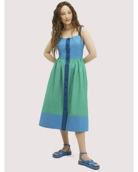 Fashion 4 - colorblock poplin dress