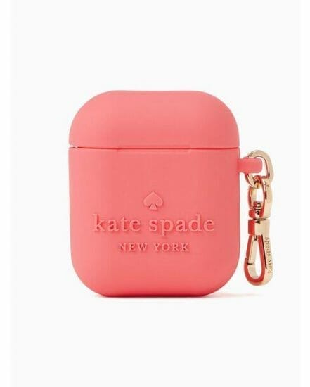 Fashion 4 - embossed silicone kate spade logo airpod case
