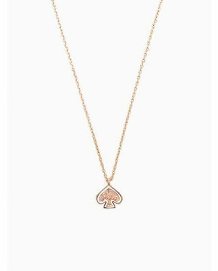 Fashion 4 - everyday spade glitter enamel mini pendant