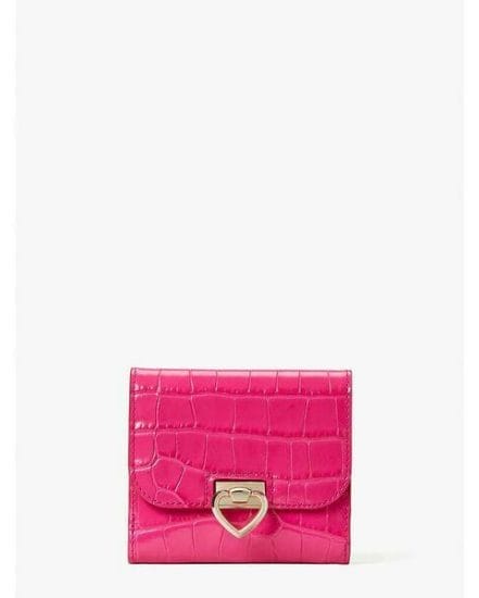 Fashion 4 - lovitt croc-embossed bifold flap wallet