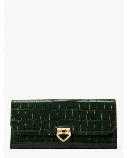 Fashion 4 - lovitt croc-embossed flap continental wallet