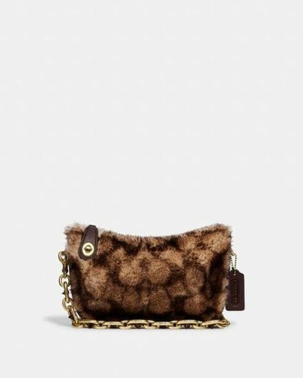 Fashion 4 Coach Swinger Bag With Chain In Signature Shearling