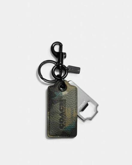 Fashion 4 Coach Bottle Opener Key Fob With Camo Print