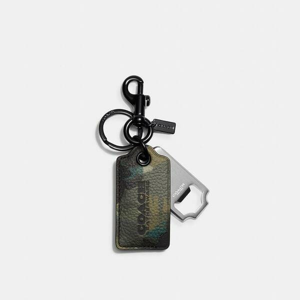 Fashion 4 Coach Bottle Opener Key Fob With Camo Print