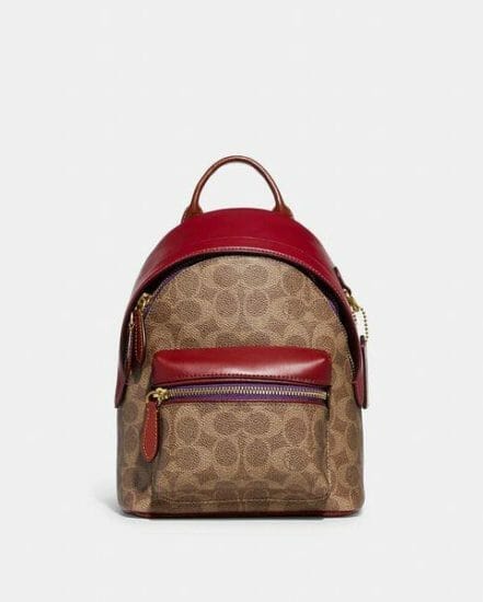Fashion 4 Coach Charter Backpack 18 In Colorblock Signature Canvas