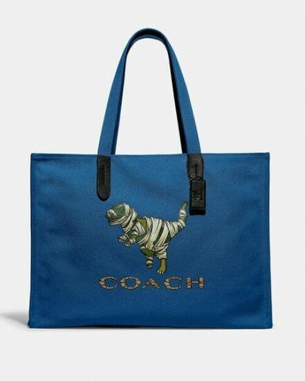 Fashion 4 Coach Coach x Michael B. Jordan Canvas Tote 42 With Mummified Rexy